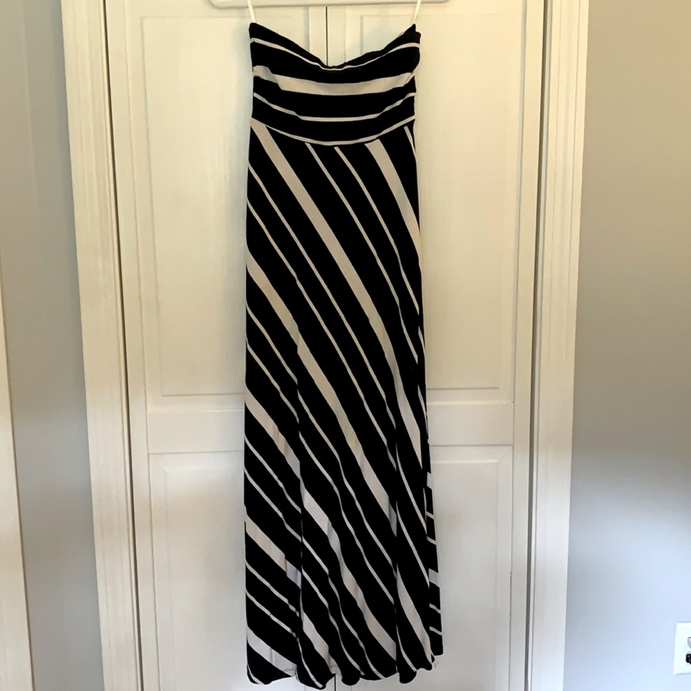 Blue and white maxi dress from banana republic